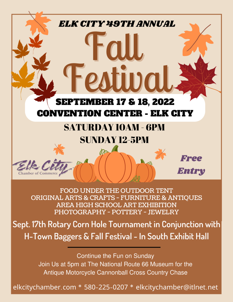 49th Annual Fall Festival on September 17-18 - Elk City Chamber of Commerce